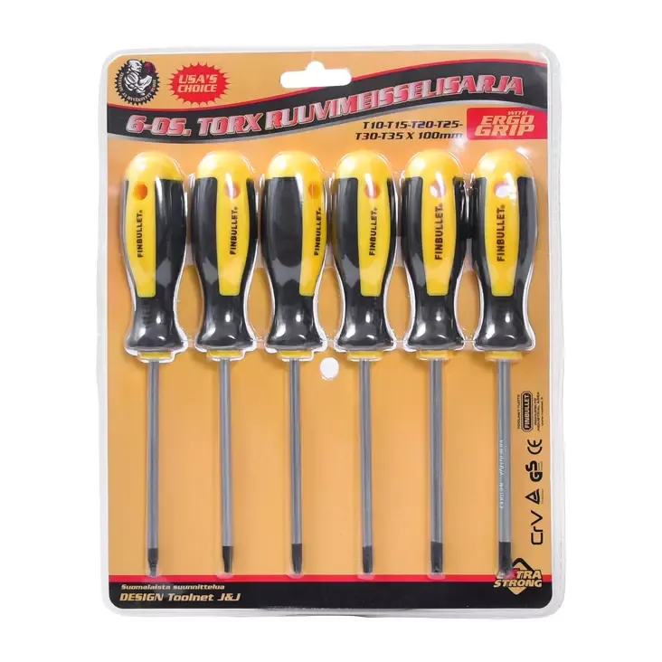 Finbullet Torx ruuvimeisselisarja 100mm 6-os 2