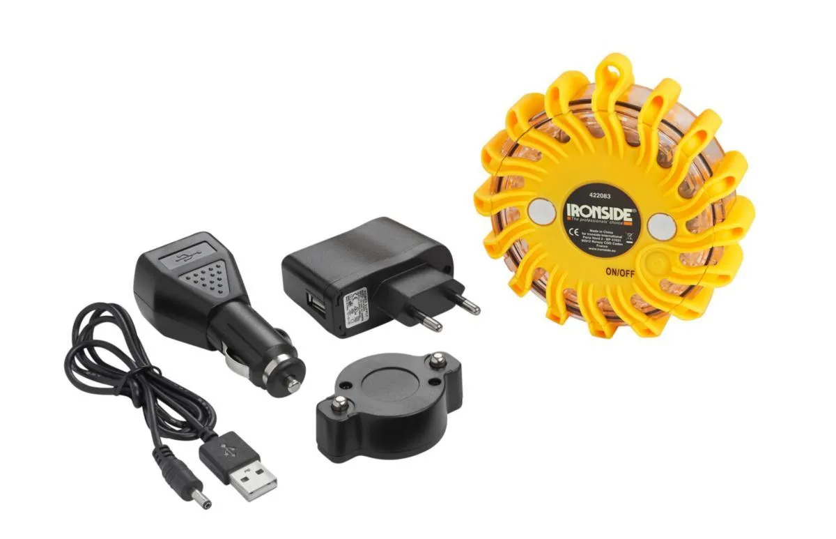 Ironside ladattava LED-varoituskiekko 120 lm Ø110 mm 1