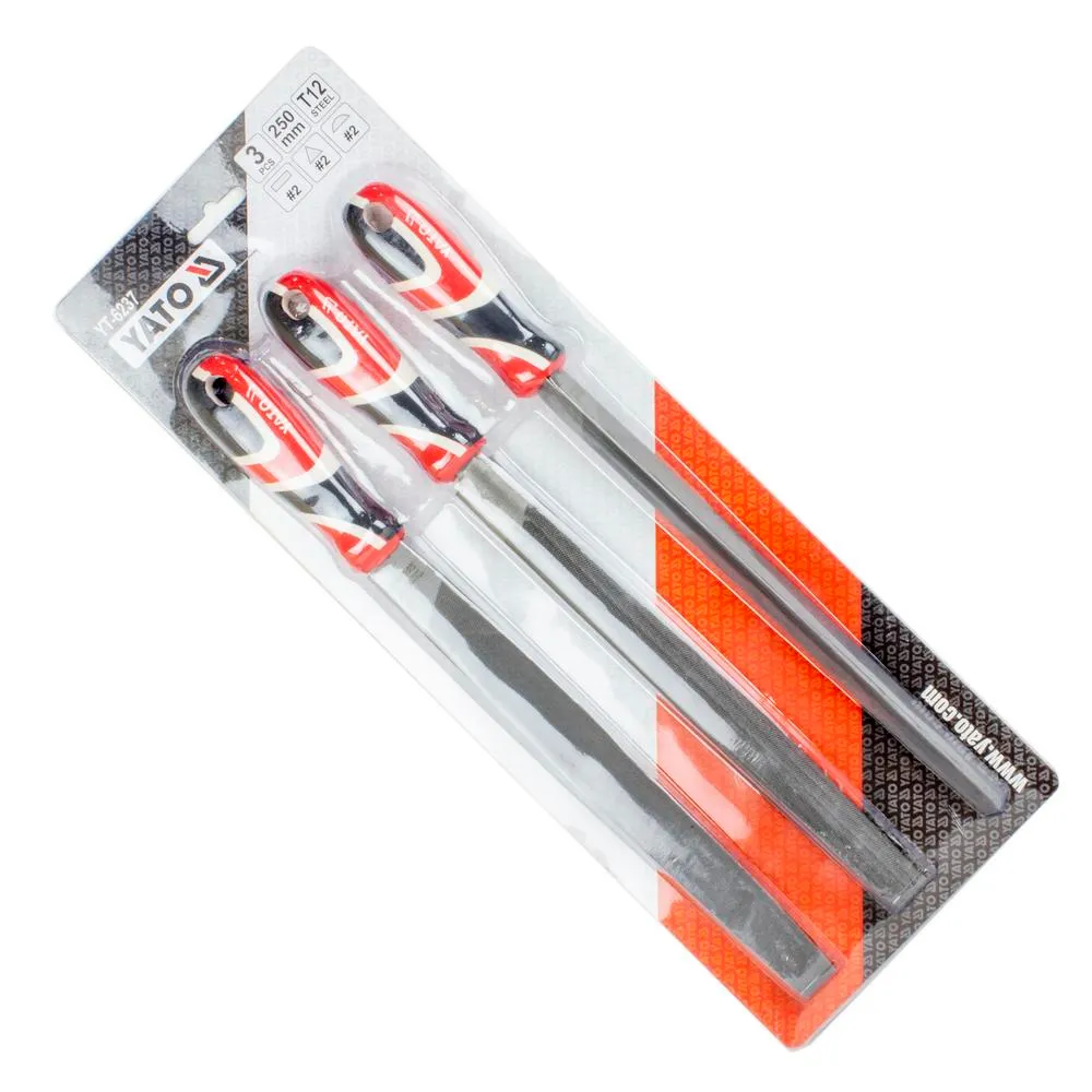 Yato Metalliviilasarja 250 mm, 3-osaa, komponenttikahvoilla 4