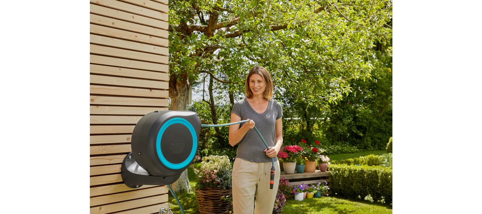 Letkukela RollUp S 15 m seinään turkoosi 3