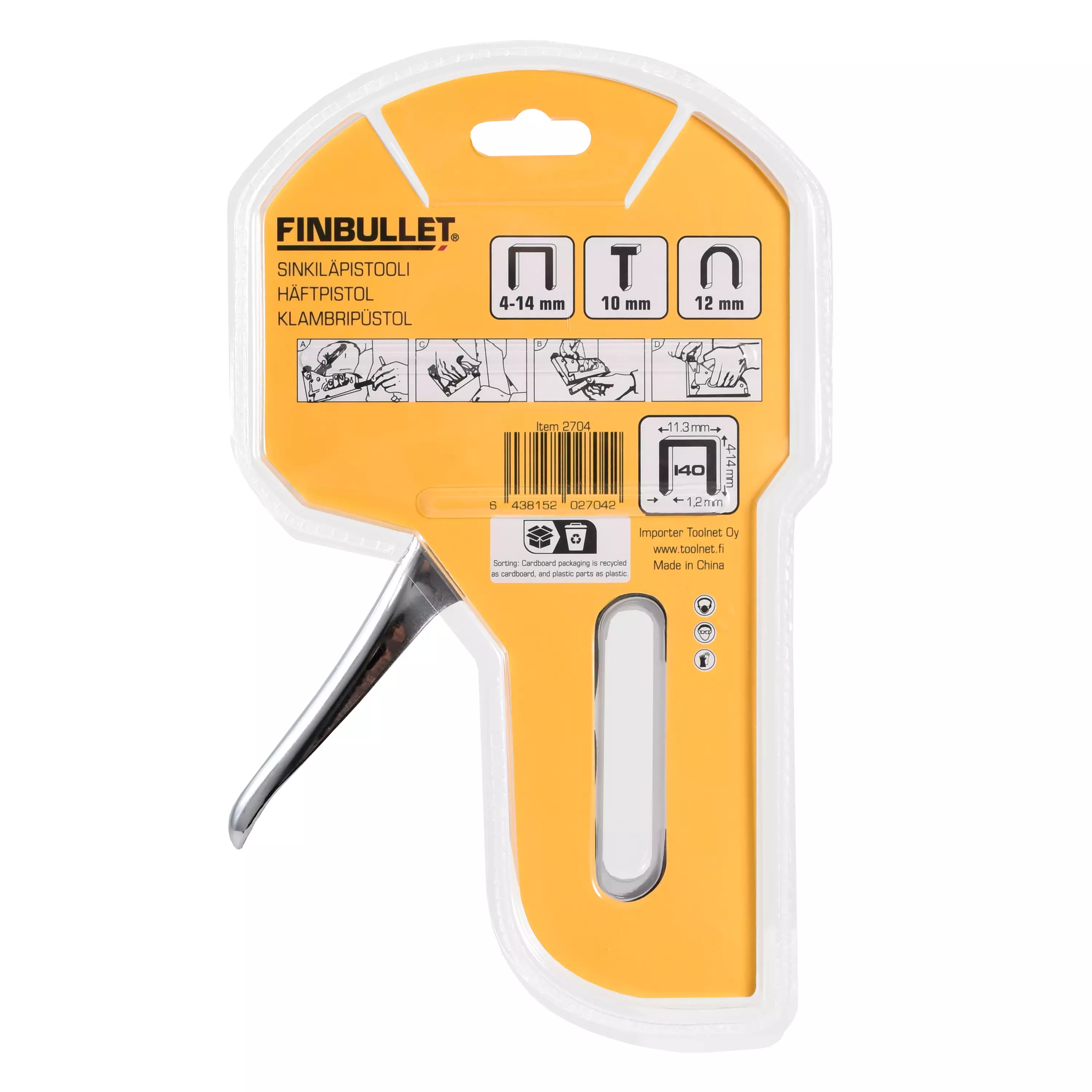 Sinkiläpistooli 3in1 PRO 4–14 mm, 140-niitit 3