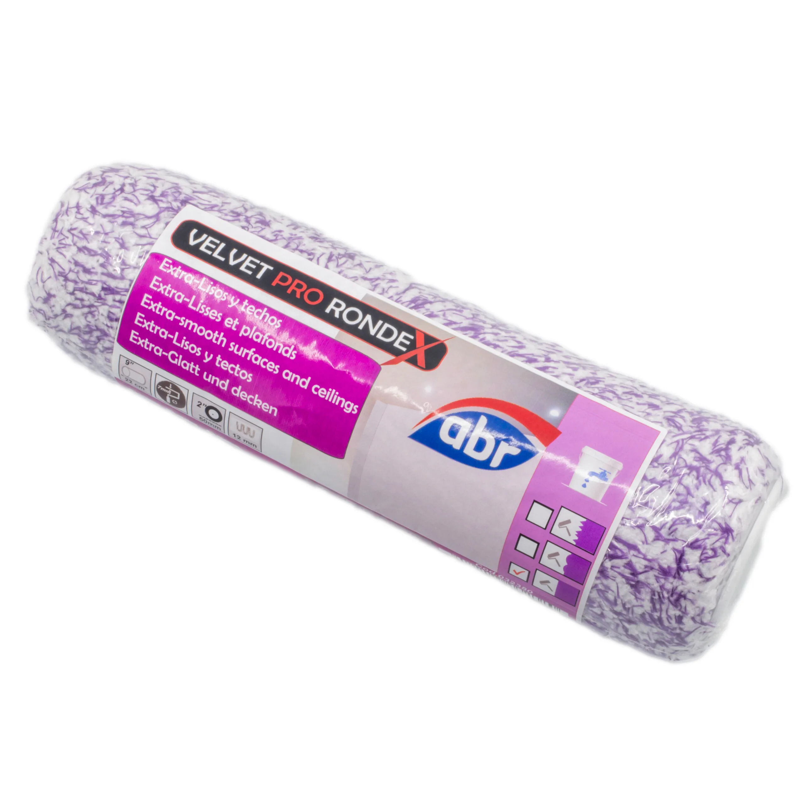 ABR Pistotela Velvet PRO 22 cm 12 mm polyester kaikki pinnat