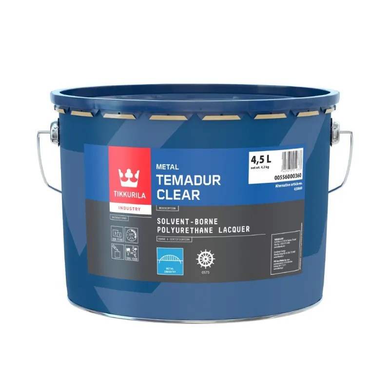 Temadur Clear 2K PU-Lakka 4.5l 1
