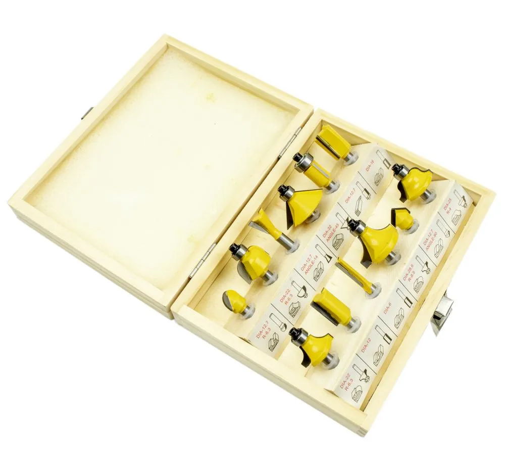 Procat Jyrsinteräsarja 12 osaa 6 mm karalla puulaatikossa 1