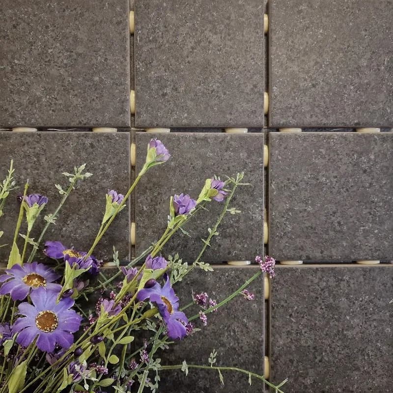 Fossano Dark Grey 10x10 cm dot lattialaatta 2