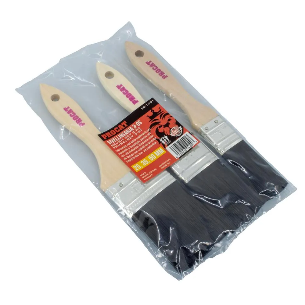 Procat Sivellinsarja 3-os 25 - 35 - 50 mm sekoiteharjas 3