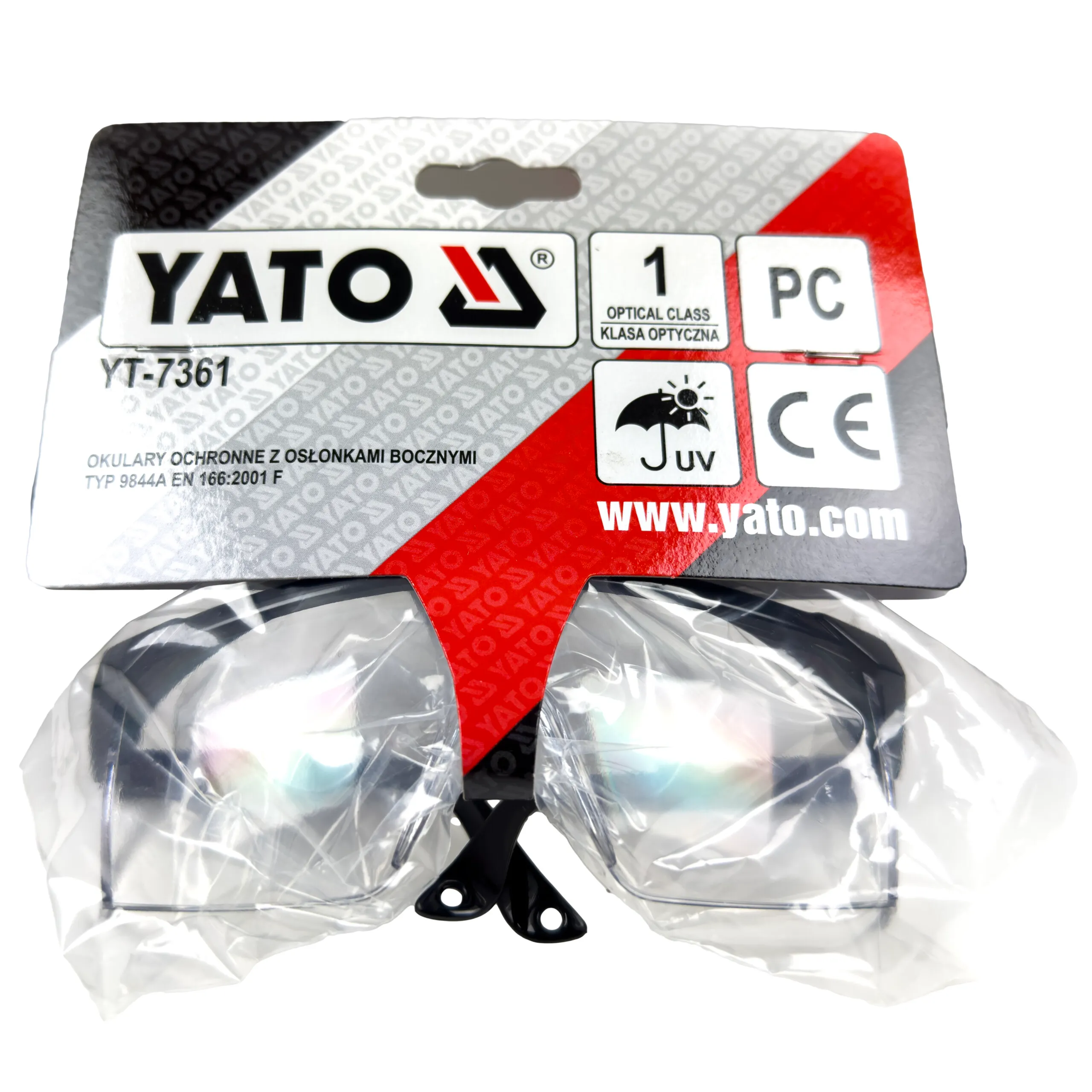Yato Suojalasit kirkas UV-suoja säädettävä sanka ja laaja linssi 2