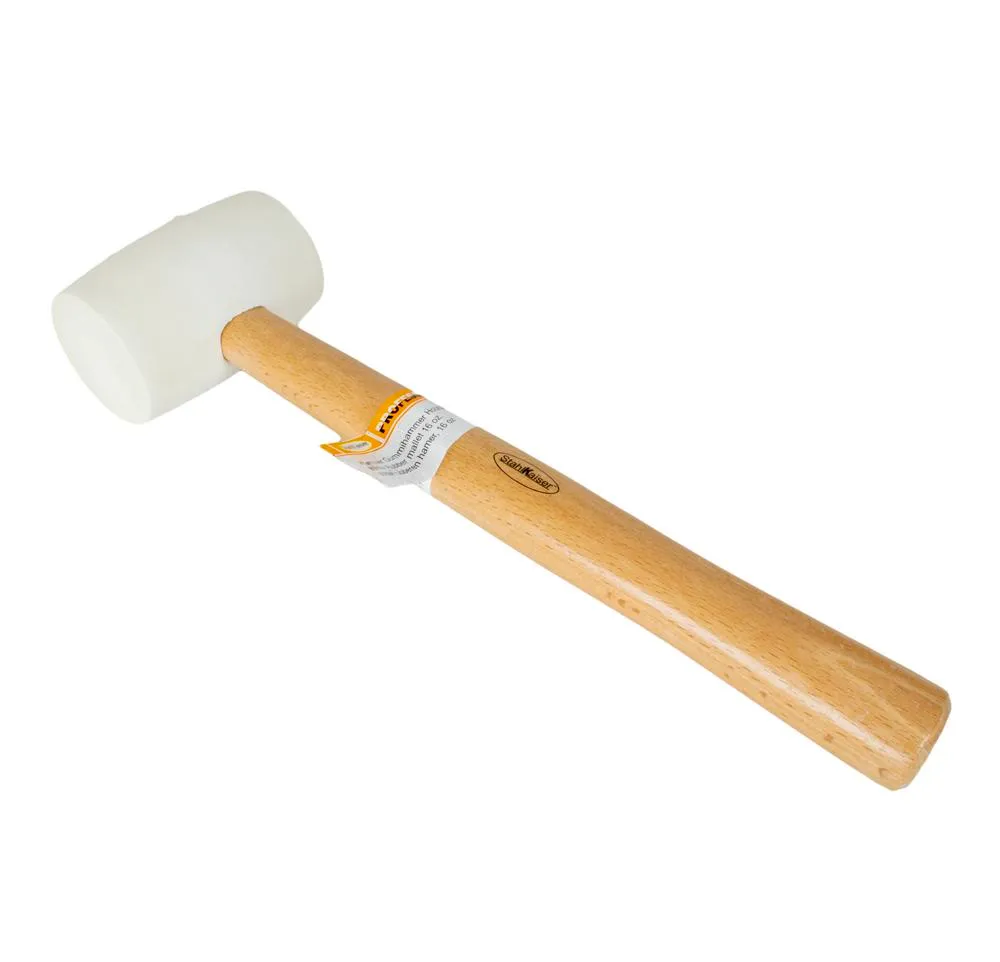 Schwan Kumivasara 16 oz, valkoinen, puuvarsi 1