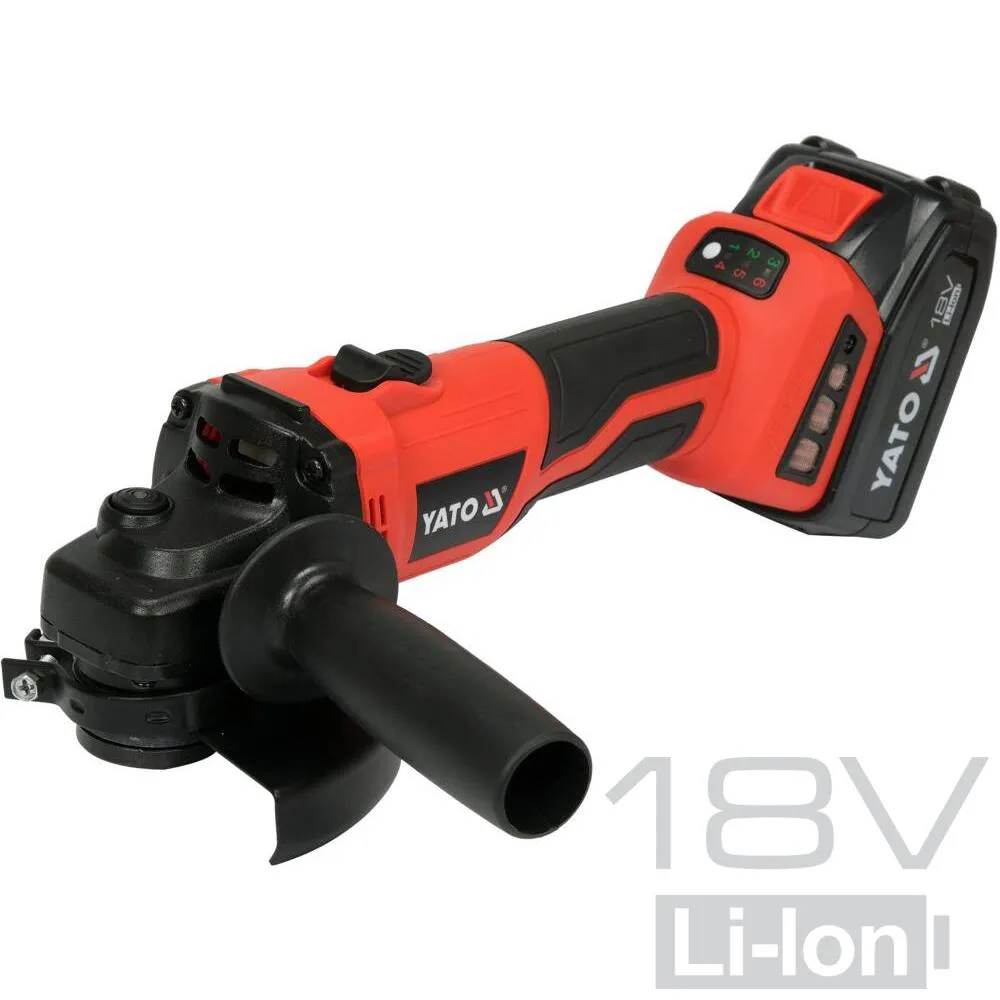 Yato Akkukulmahiomakone 18V 125 mm + 4 Ah akku ja laturi 1