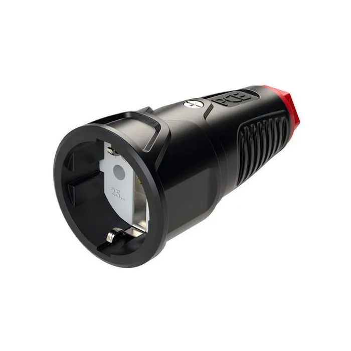 Jatkopistorasia maadoitettu PCE IP20, 16A 250V kumia 1